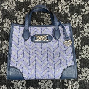 Brighton Britten Small Tote Purse Bag French Blue Interlok Braid H55076
